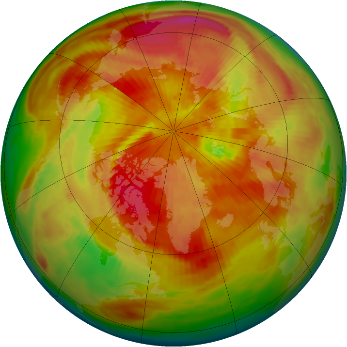 Arctic ozone map for 23 March 1987